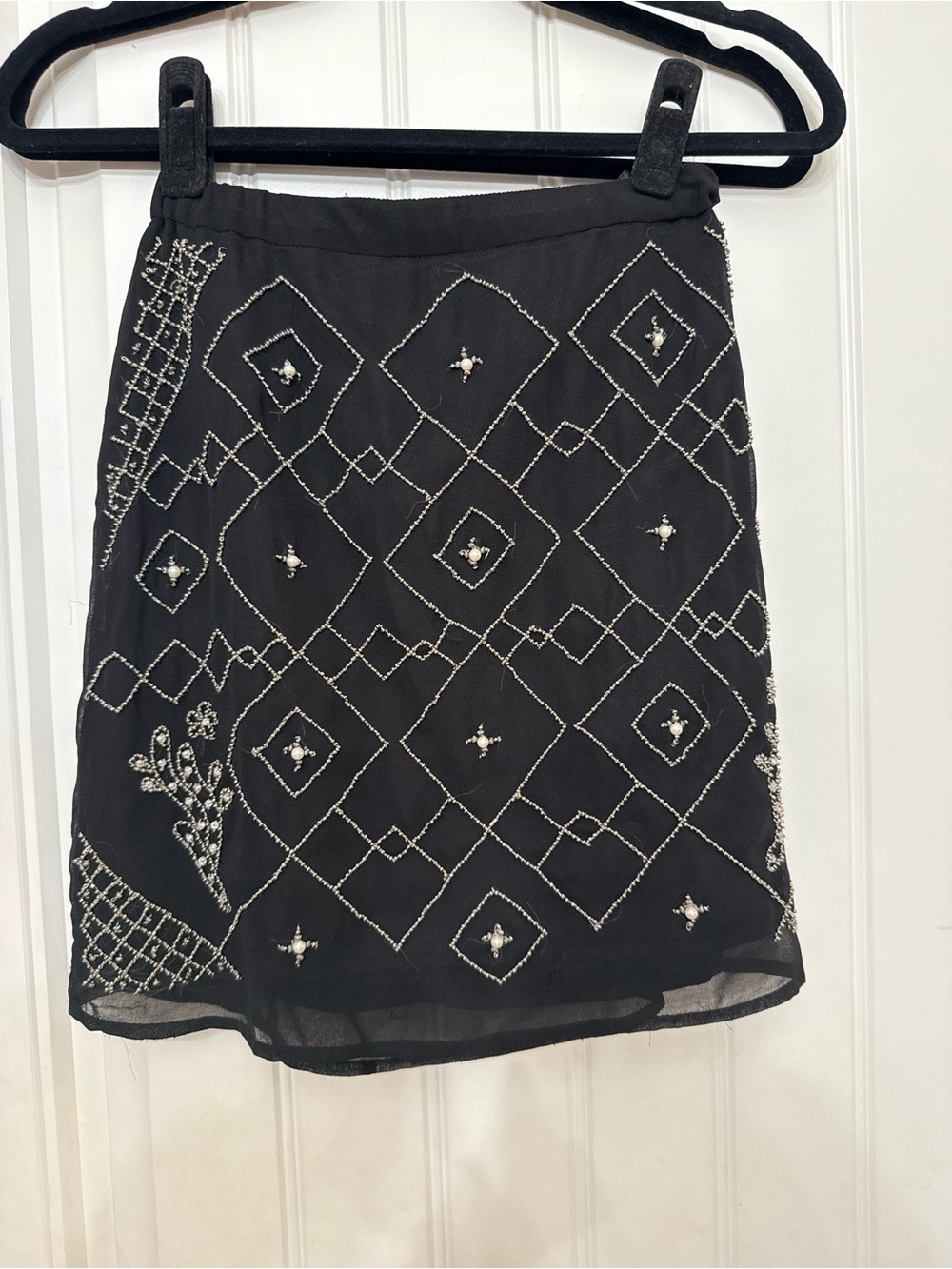 Forever 21 Black Beaded Embellished Women's Skirt